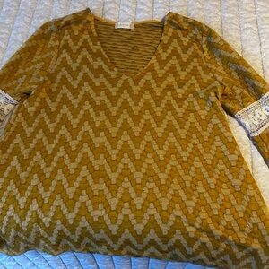 Altar'd State Mustard Textured Top